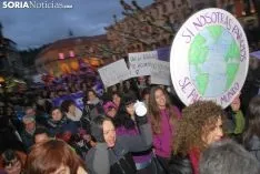 Una imagen de la manifestación de este jueves, 8-M. /SN