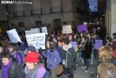 Una imagen de la manifestación de este jueves, 8-M. /SN