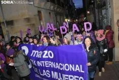 Una imagen de la manifestación de este jueves, 8-M. /SN