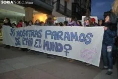 Una imagen de la manifestación de este jueves, 8-M. /SN
