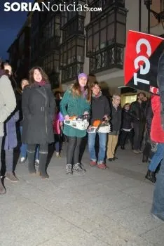 Una imagen de la manifestación de este jueves, 8-M. /SN