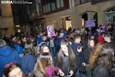 Una imagen de la manifestación de este jueves, 8-M. /SN