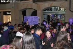 Una imagen de la manifestación de este jueves, 8-M. /SN