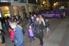 Una imagen de la manifestación de este jueves, 8-M. /SN