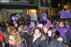 Una imagen de la manifestación de este jueves, 8-M. /SN