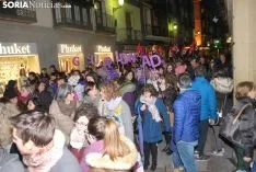 Una imagen de la manifestación de este jueves, 8-M. /SN