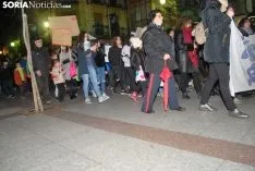 Una imagen de la manifestación de este jueves, 8-M. /SN