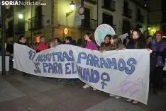 Una imagen de la manifestación de este jueves, 8-M. /SN