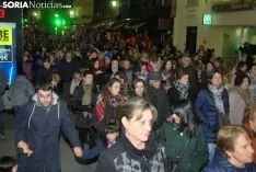 Una imagen de la manifestación de este jueves, 8-M. /SN