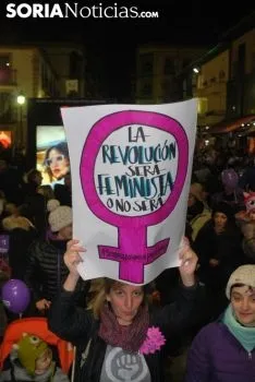 Una imagen de la manifestación de este jueves, 8-M. /SN