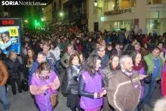 Una imagen de la manifestación de este jueves, 8-M. /SN
