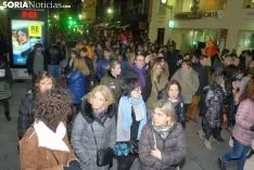 Una imagen de la manifestación de este jueves, 8-M. /SN