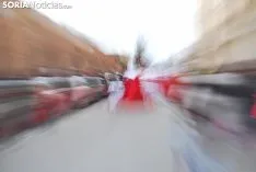 Una imagen del Vía Crucis de este Lunes Santo. /SN