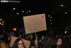Una imagen de la manifestación de este jueves, 8-M. /SN
