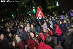 Una imagen de la manifestación de este jueves, 8-M. /SN