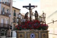 Procesión de la Cofradía de las Siete Palabras de Jesús en la Cruz. Soria Noticias. 