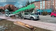 Foto 8 - Primeras consecuencias del viento en la capital