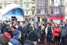 Concentración por unas pensiones dignas, en la plaza de Mariano Granados.