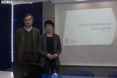 Mercedes Ciria y Jesús Mateo durante la rueda de prensa. /Freddy Páez