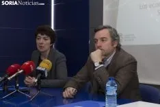 Mercedes Ciria y Jesús Mateo durante la rueda de prensa. /Freddy Páez