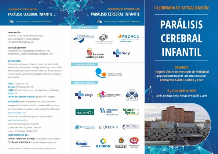 Programa sobre lo que se llevará a cabo en Valladolid al respecto de la parálisis cerebral.