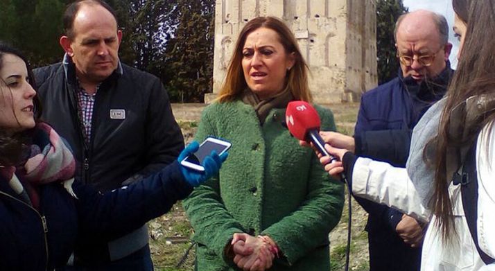 Virgina Barcones, este martes en Coca (Segovia).