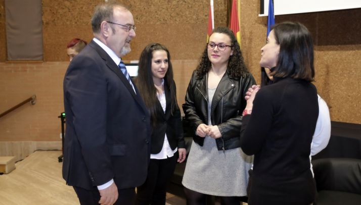 El consejero en un acto de homenaje este martes con motivo del Día Internacional de la Mujer. 