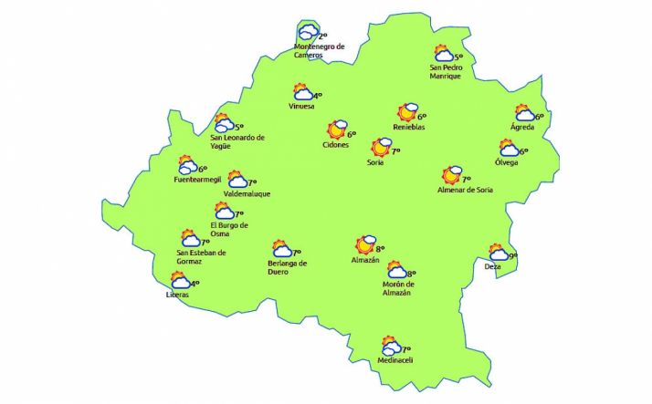 Previsión a las 13:00 h./eltiempo.es