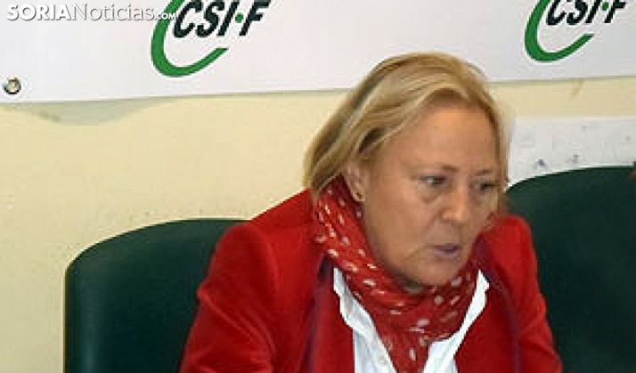 Reyes Martínez, presidenta de CSIF en Soria.