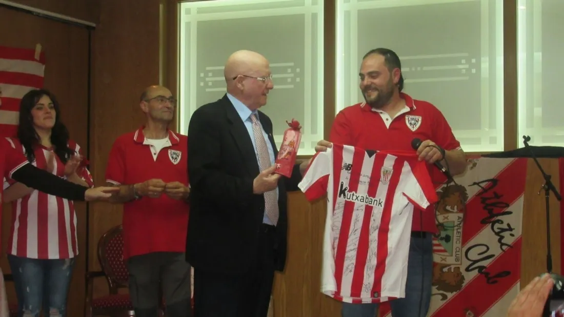 Imágenes de la inauguración de la Peña Castellana del Athletic Club de Bilbao./ A.G.