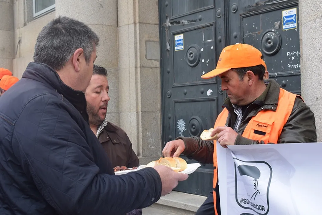 Protesta de cazadores sorianos.