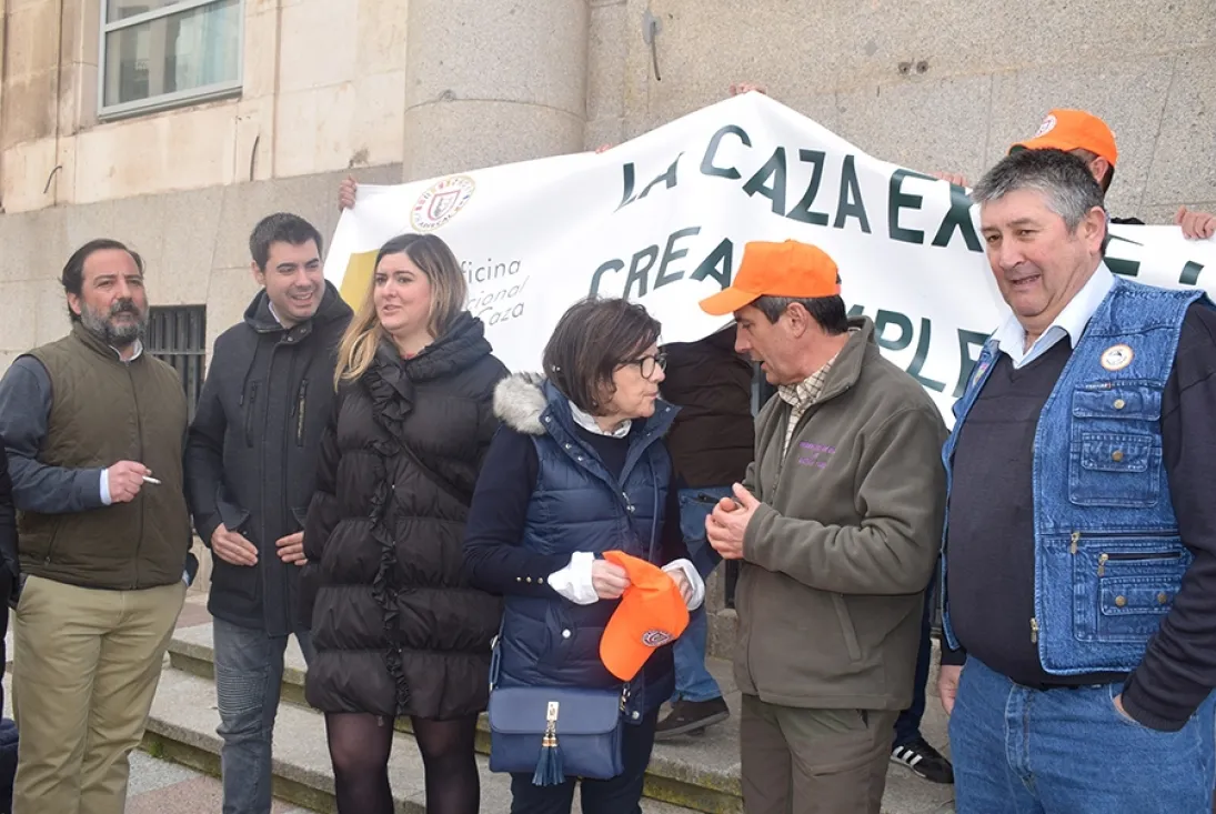Protesta de cazadores sorianos.