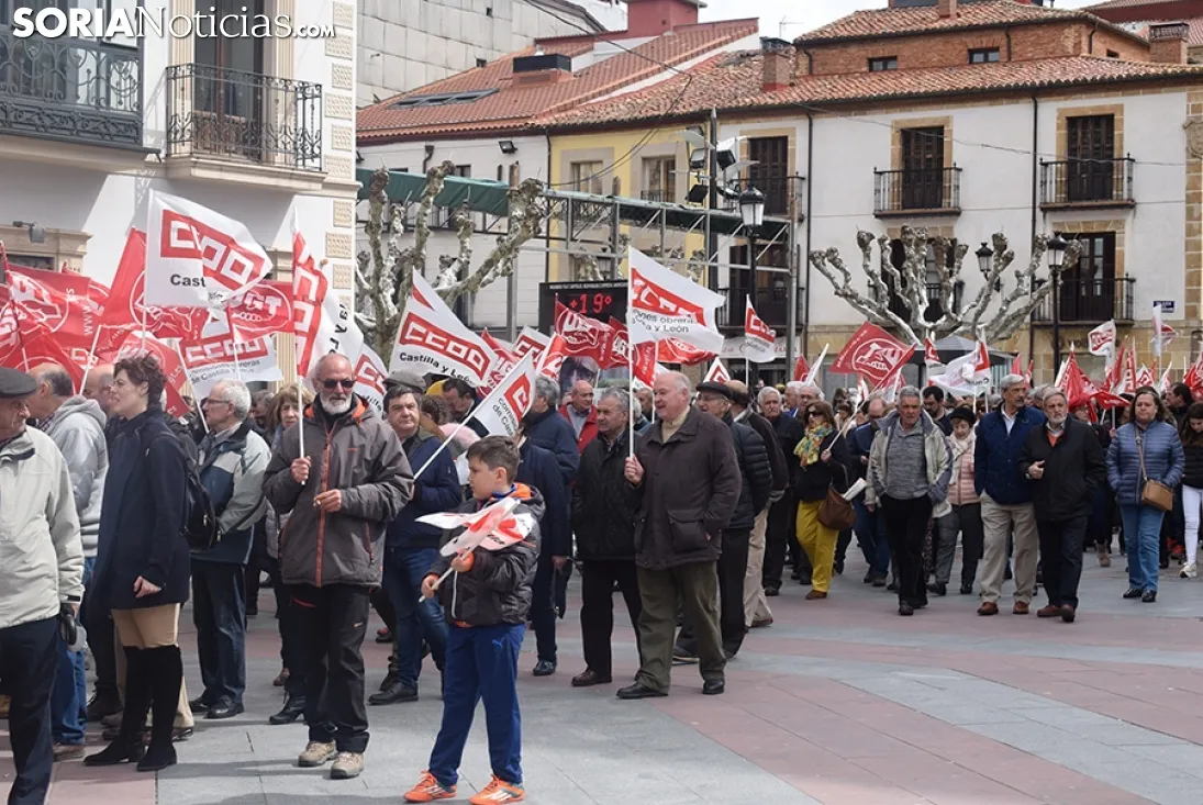 Manifestación para exigir pensiones más dignas.