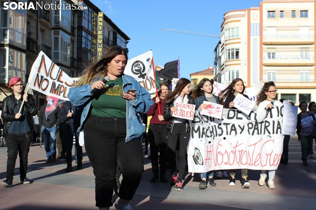 Manifestación contra la sentencia hacia La Manada, en Soria. 