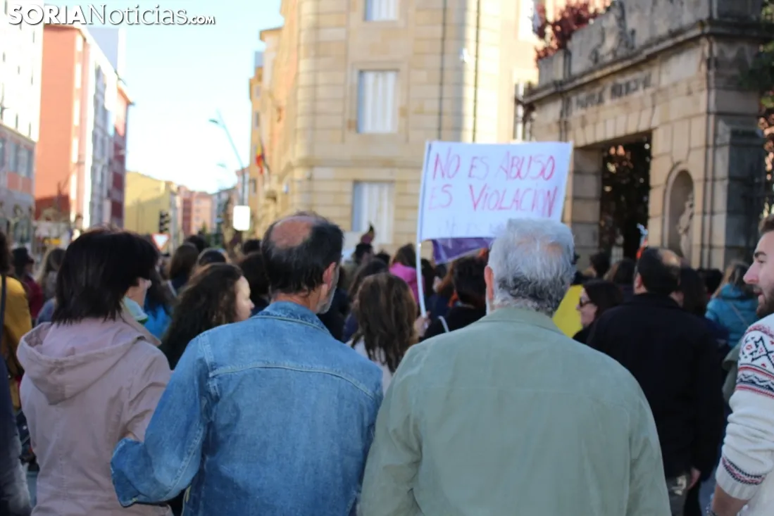 Manifestación contra la sentencia hacia La Manada, en Soria. 