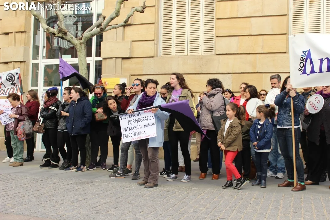 Manifestación contra la sentencia hacia La Manada, en Soria. 