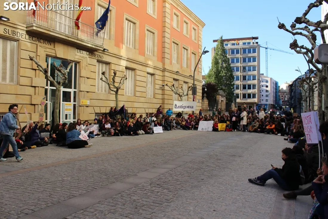 Manifestación contra la sentencia hacia La Manada, en Soria. 