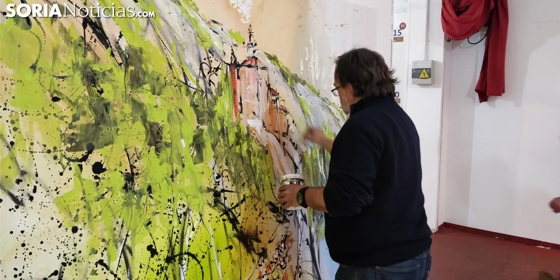 Ferrus decorando la cuadrilla de Santo Tomé, San Clemente y San Martín.