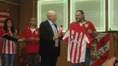 Imágenes de la inauguración de la Peña Castellana del Athletic Club de Bilbao./ A.G.