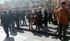 Una imagen de la concentración de este lunes. /SN