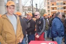 Protesta de cazadores sorianos.