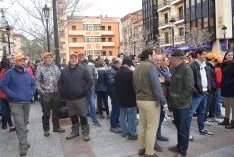 Protesta de cazadores sorianos.