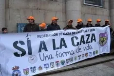 Protesta de cazadores sorianos.