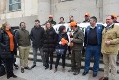 Protesta de cazadores sorianos.