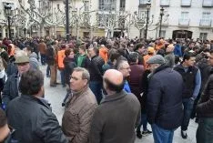 Protesta de cazadores sorianos.