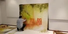 Ferrus decorando la cuadrilla de Santo Tomé, San Clemente y San Martín.
