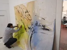 Ferrus decorando la cuadrilla de Santo Tomé, San Clemente y San Martín.