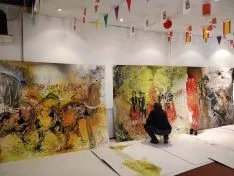 Ferrus decorando la cuadrilla de Santo Tomé, San Clemente y San Martín.
