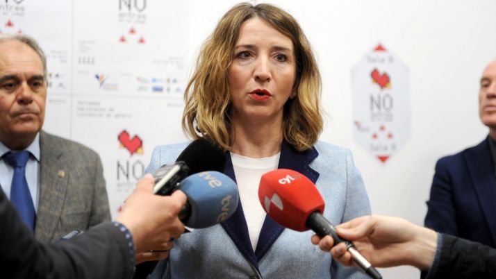 Alicia García, este martes en Palencia. 