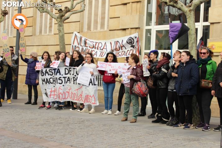 Manifestación contra la sentencia hacia La Manada, en Soria. 